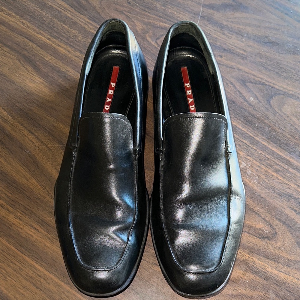Prada Men's Black Slip-On Loafer / size 10 RUNS LARGER
